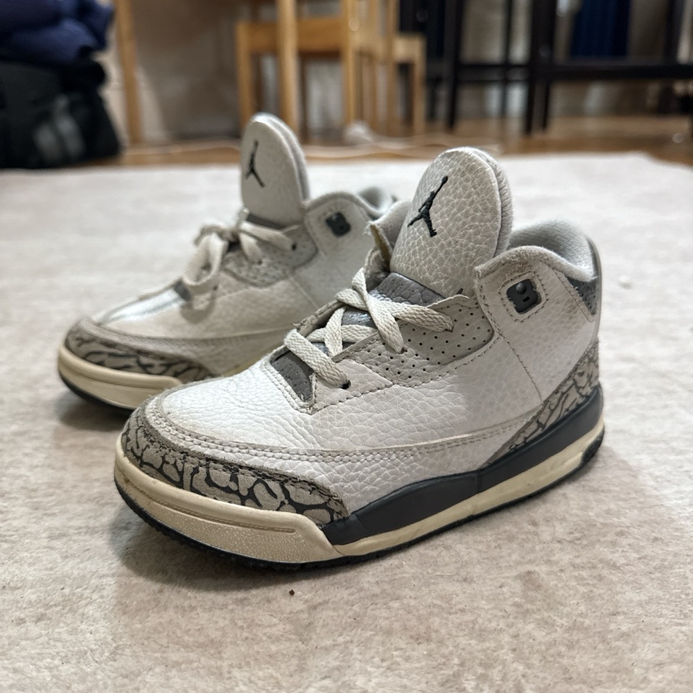 Kids White and Gray Sneakers